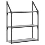 Casa si Gradina - Mobilier - Biblioteci si rafturi - Rafturi - Raft cu 3 niveluri, gri sonoma, 60x21x78,5 cm, lemn prelucrat - Infinity.ro