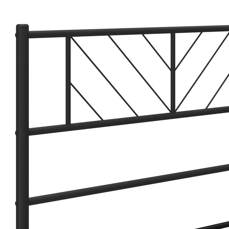 Casa si Gradina - Mobilier - Paturi si accesorii - Paturi - Cadru de pat metalic cu tablie, negru, 160x200 cm - Infinity.ro