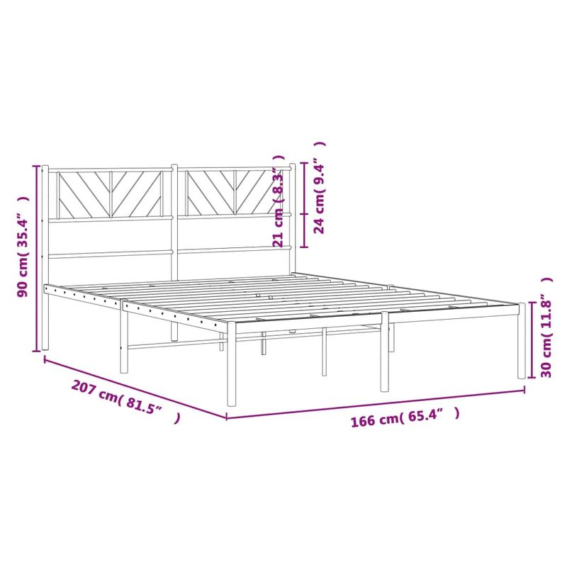 Casa si Gradina - Mobilier - Paturi si accesorii - Paturi - Cadru de pat metalic cu tablie, negru, 160x200 cm - Infinity.ro