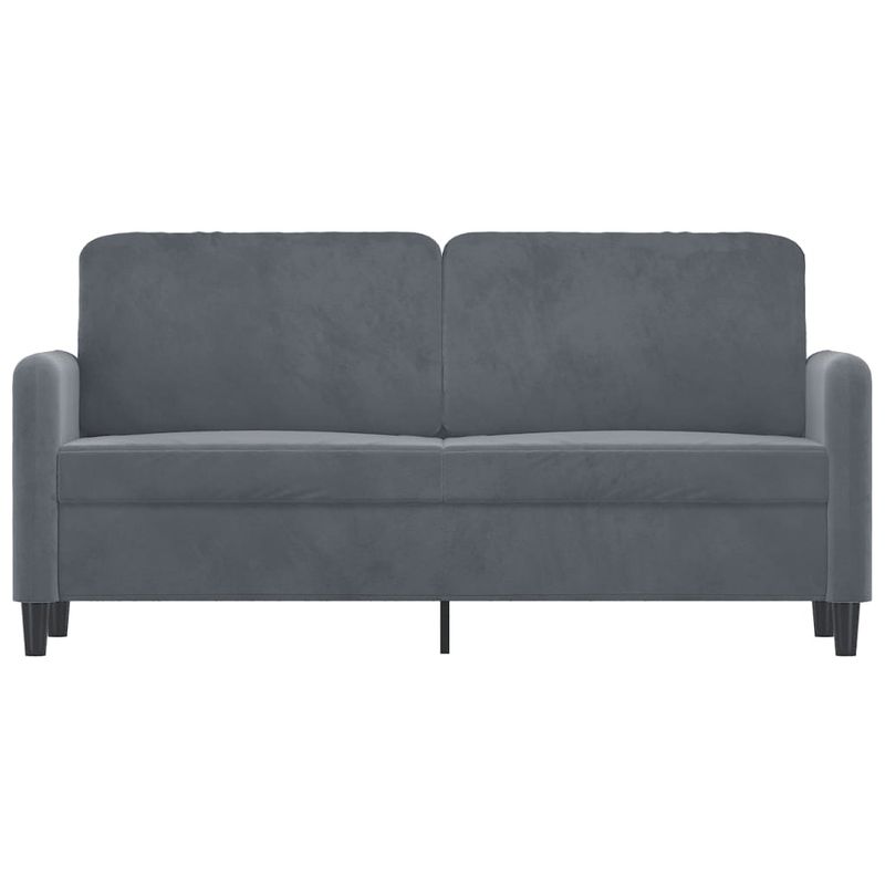 Casa si Gradina - Mobilier - Canapele si coltare - Canapele - Canapea cu 2 locuri, gri inchis, 140 cm, catifea - Infinity.ro