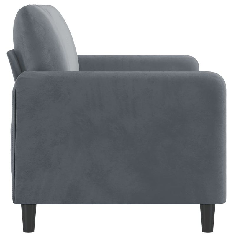 Casa si Gradina - Mobilier - Canapele si coltare - Canapele - Canapea cu 2 locuri, gri inchis, 140 cm, catifea - Infinity.ro