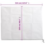 Casa si Gradina - Gradinarit si plante - Unelte gradinarit - Accesorii pentru unelte gradinarit - Protectie de fleece plante, cu fermoar, 70 g/m², 3,14x2,5 m, alb - Infinity.ro