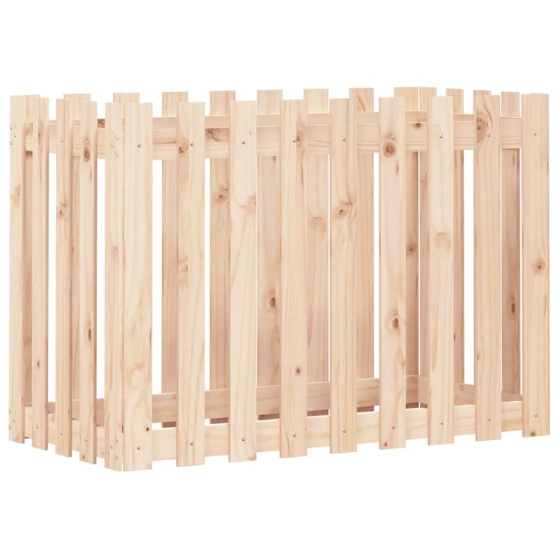 Casa si Gradina - Gradinarit si plante - Plante si ghivece - Ghivece si suporturi - Pat inaltat gradina design gard 100x50x70 cm lemn impregnat pin, pin natural - Infinity.ro