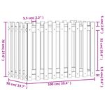 Casa si Gradina - Gradinarit si plante - Plante si ghivece - Ghivece si suporturi - Pat inaltat gradina design gard 100x50x70 cm lemn impregnat pin, pin natural - Infinity.ro