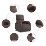 Casa si Gradina - Mobilier - Scaune si fotolii - Fotolii - Fotoliu rabatabil, maro, piele ecologica - Infinity.ro