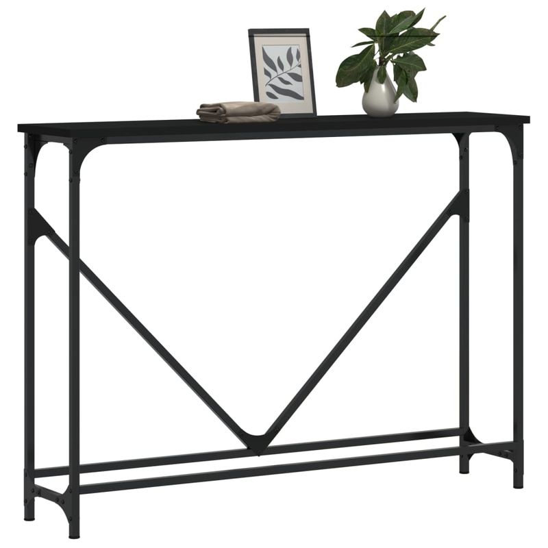 Casa si Gradina - Mobilier - Comode si corpuri - Console - Masuta consola, negru, 102x22,5x75 cm, lemn compozit - Infinity.ro
