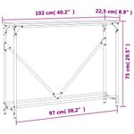 Casa si Gradina - Mobilier - Comode si corpuri - Console - Masuta consola, negru, 102x22,5x75 cm, lemn compozit - Infinity.ro