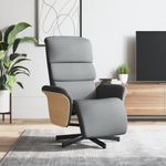 Casa si Gradina - Mobilier - Scaune si fotolii - Fotolii - Fotoliu rabatabil cu suport de picioare, gri deschis, textil - Infinity.ro
