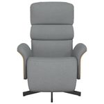 Casa si Gradina - Mobilier - Scaune si fotolii - Fotolii - Fotoliu rabatabil cu suport de picioare, gri deschis, textil - Infinity.ro