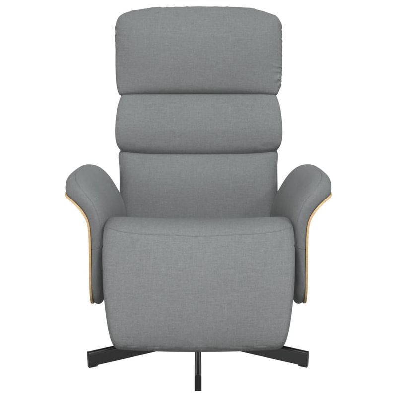 Casa si Gradina - Mobilier - Scaune si fotolii - Fotolii - Fotoliu rabatabil cu suport de picioare, gri deschis, textil - Infinity.ro