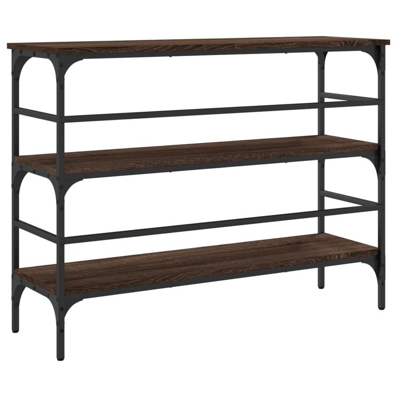 Casa si Gradina - Mobilier - Comode si corpuri - Console - Masuta consola, stejar maro, 100x32x75 cm, lemn prelucrat - Infinity.ro