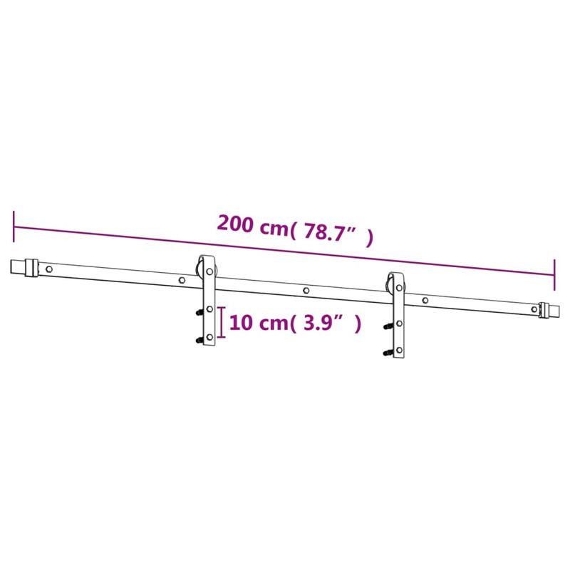 Casa si Gradina - Constructii - Usi interior, exterior si garaj - Usi interior - Usa glisanta cu set de feronerie 80x210 cm, lemn masiv de pin - Infinity.ro