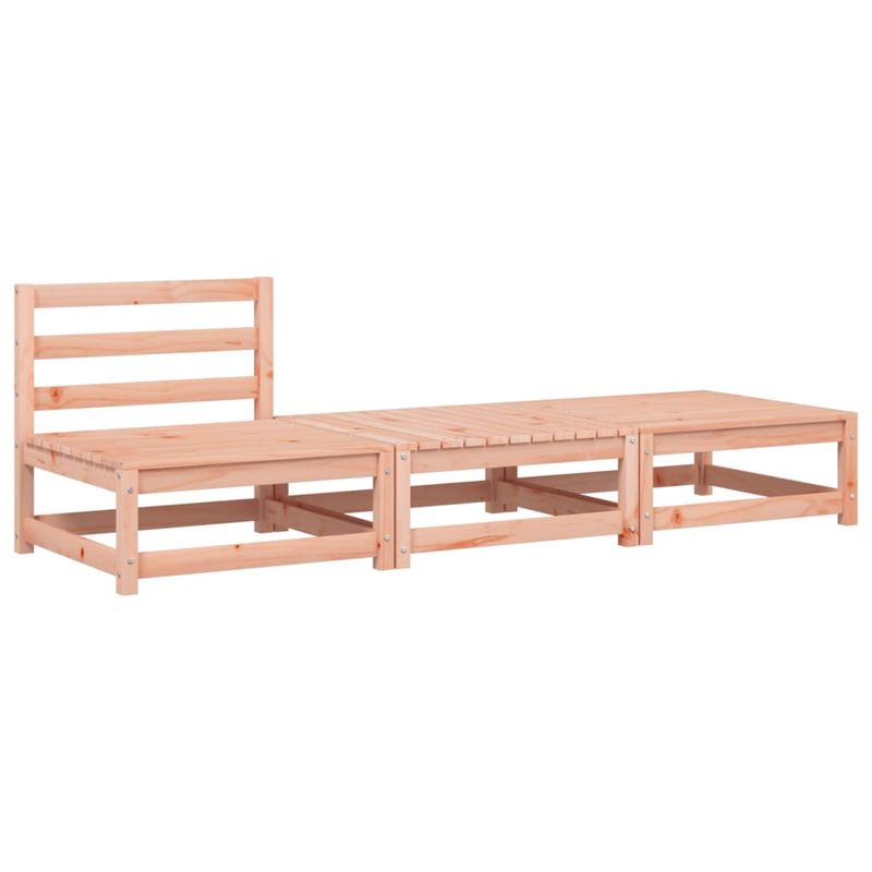 Casa si Gradina - Gradina si terasa - Mobilier exterior - Canapele si fotolii gradina - Canapea de gradina fara cotiere, cu perne și taburete, douglas natural - Infinity.ro