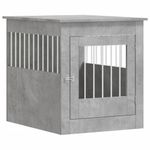 Petshop - Accesorii petshop - Culcusuri si custi - Custi interior si exterior - Lada pentru caini, gri beton, 64,5x80x71 cm, lemn compozit - Infinity.ro
