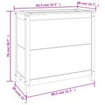 Casa si Gradina - Gradinarit si plante - Plante si ghivece - Ghivece si suporturi - Jardiniera de gradina, 82,5x40x78 cm, lemn masiv Douglas - Infinity.ro