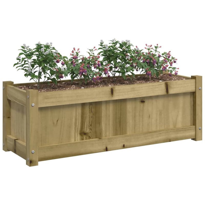 Casa si Gradina - Gradinarit si plante - Plante si ghivece - Ghivece si suporturi - Jardiniera de gradina, 90x31x31 cm, lemn de pin impregnat - Infinity.ro