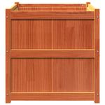 Casa si Gradina - Gradinarit si plante - Plante si ghivece - Ghivece si suporturi - Jardiniera de gradina, maro ceruit, 70x70x70 cm, lemn masiv pin - Infinity.ro