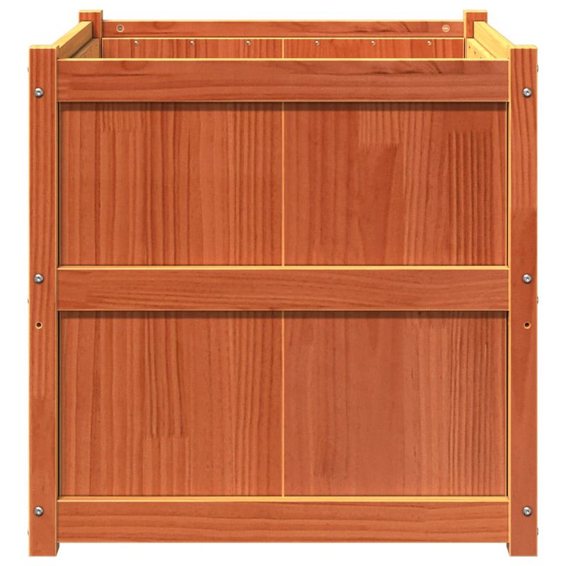 Casa si Gradina - Gradinarit si plante - Plante si ghivece - Ghivece si suporturi - Jardiniera de gradina, maro ceruit, 70x70x70 cm, lemn masiv pin - Infinity.ro