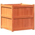 Casa si Gradina - Gradinarit si plante - Plante si ghivece - Ghivece si suporturi - Jardiniera de gradina, maro ceruit, 70x70x70 cm, lemn masiv pin - Infinity.ro