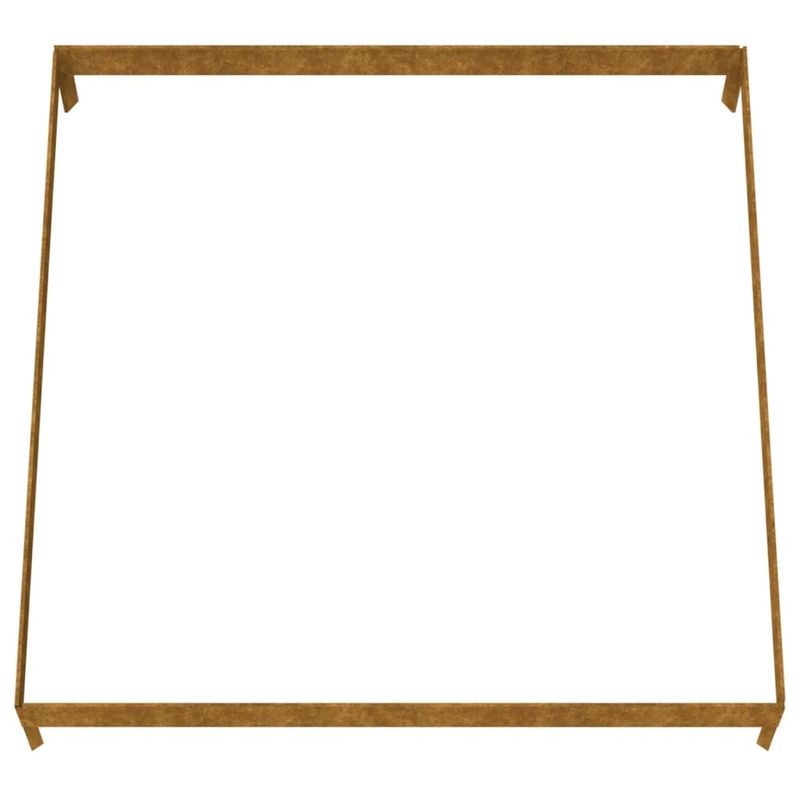 Casa si Gradina - Gradinarit si plante - Plante si ghivece - Ghivece si suporturi - Strat inaltat de gradina, 100x100x18,5 cm, otel corten - Infinity.ro