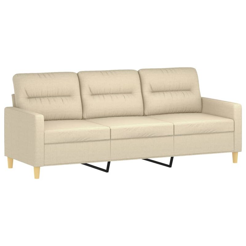 Casa si Gradina - Mobilier - Seturi de mobilier - Seturi living - Set de canapele cu perne, 3 piese, crem, textil - Infinity.ro