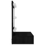 Casa si Gradina - Mobilier - Comode si corpuri - Masute de toaleta - Dulap cu oglinda si LED, negru, 60x31,5x62 cm - Infinity.ro