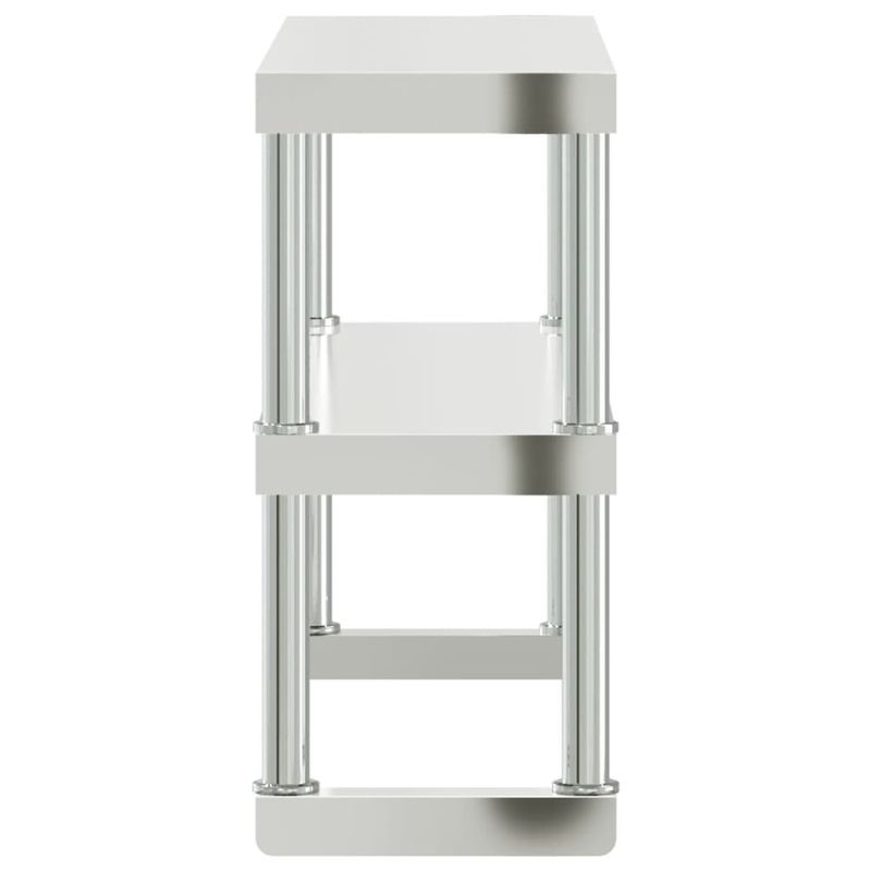 Casa si Gradina - Mobilier - Comode si corpuri - Corpuri bucatarie - Raft cu 2 niveluri masa de lucru, 110x30x35 cm, otel inoxidabil - Infinity.ro