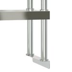 Casa si Gradina - Mobilier - Comode si corpuri - Corpuri bucatarie - Raft cu 2 niveluri masa de lucru, 110x30x35 cm, otel inoxidabil - Infinity.ro