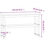 Casa si Gradina - Mobilier - Comode si corpuri - Corpuri bucatarie - Raft cu 2 niveluri masa de lucru, 110x30x35 cm, otel inoxidabil - Infinity.ro