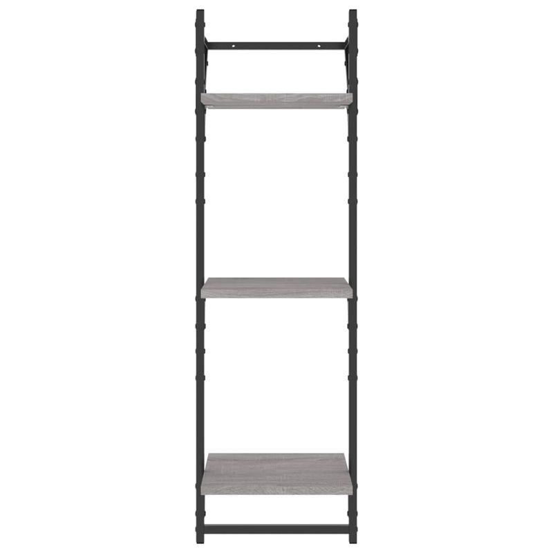 Casa si Gradina - Mobilier - Biblioteci si rafturi - Rafturi - Set rafturi perete cu bare, 6 buc., gri sonoma, lemn prelucrat - Infinity.ro