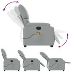 Ingrijire personala si Cosmetice - Sanatate si wellness - Articole wellness - Fotolii de masaj - Fotoliu de masaj rabatabil, gri deschis, textil - Infinity.ro