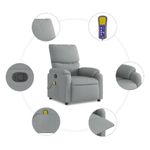 Ingrijire personala si Cosmetice - Sanatate si wellness - Articole wellness - Fotolii de masaj - Fotoliu de masaj rabatabil, gri deschis, textil - Infinity.ro