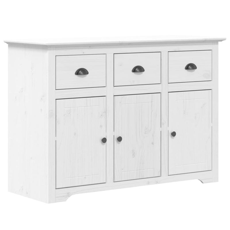 Casa si Gradina - Mobilier - Comode si corpuri - Corpuri bucatarie - Dulap Inalt "BODO", alb, 115,5x43x200,5 cm, lemn masiv de pin - Infinity.ro