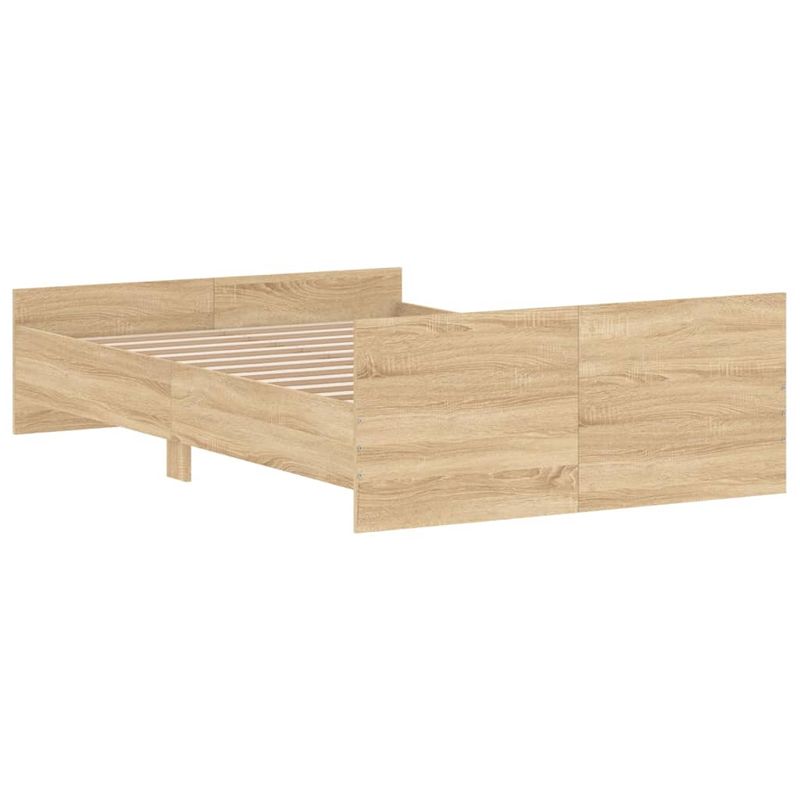 Casa si Gradina - Mobilier - Paturi si accesorii - Paturi - Cadru pat cu tablie la cap/picioare, stejar sonoma, 120x190 cm - Infinity.ro