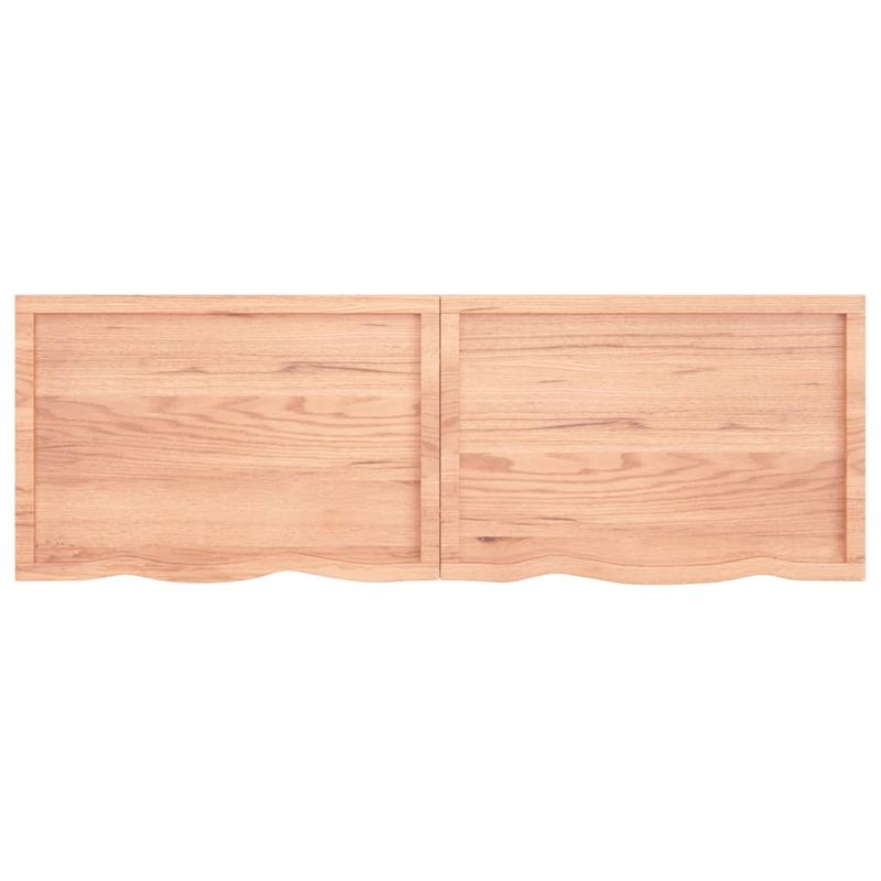 Casa si Gradina - Constructii - Lemn constructii - Placi lemn - Blat de masa maro 180x60x(2-6) cm, lemn masiv stejar tratat, maro deschis - Infinity.ro