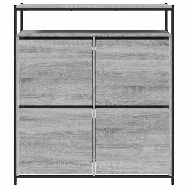 Casa si Gradina - Mobilier - Organizare si depozitare - Organizator incaltaminte - Pantofar cu 4 sertare rabatabile, gri sonoma, 100x34x112 cm - Infinity.ro