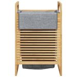 Casa si Gradina - Sanitare - Suporturi si accesorii baie - Accesorii baie - Cos de rufe cu sac gri 32x30x36,5 cm, bambus - Infinity.ro