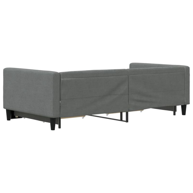 Casa si Gradina - Mobilier - Paturi si accesorii - Paturi - Pat de zi cu extensie si sertare, gri inchis, 100x200 cm textil - Infinity.ro