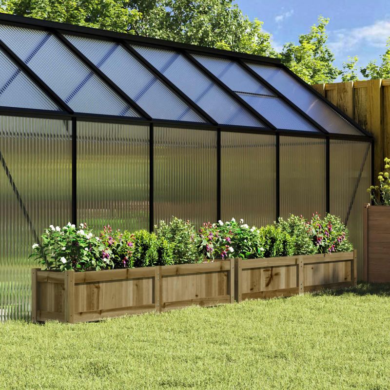 Casa si Gradina - Gradinarit si plante - Plante si ghivece - Ghivece si suporturi - Jardiniere de gradina , 2 buc., lemn de pin impregnat - Infinity.ro