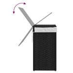 Casa si Gradina - Sanitare - Suporturi si accesorii baie - Accesorii baie - Cos de rufe cu capac, negru, 46x33x60 cm, poliratan - Infinity.ro