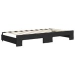 Casa si Gradina - Mobilier - Paturi si accesorii - Paturi - Pat de zi cu extensie, negru, 90x190 cm, textil - Infinity.ro