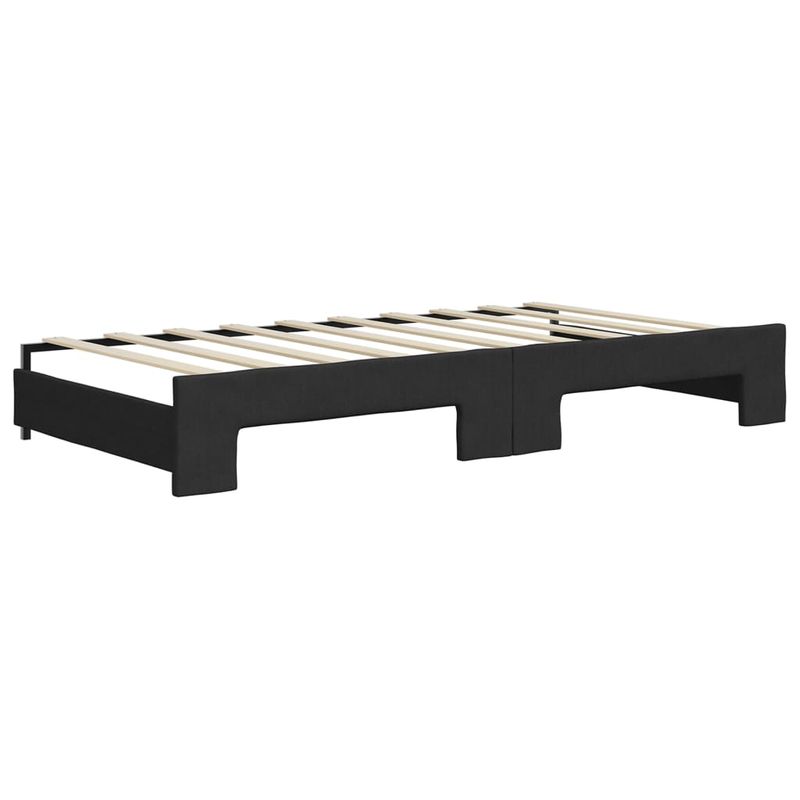 Casa si Gradina - Mobilier - Paturi si accesorii - Paturi - Pat de zi cu extensie, negru, 90x190 cm, textil - Infinity.ro