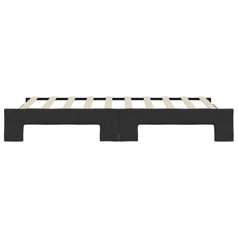 Casa si Gradina - Mobilier - Paturi si accesorii - Paturi - Pat de zi cu extensie, negru, 90x190 cm, textil - Infinity.ro