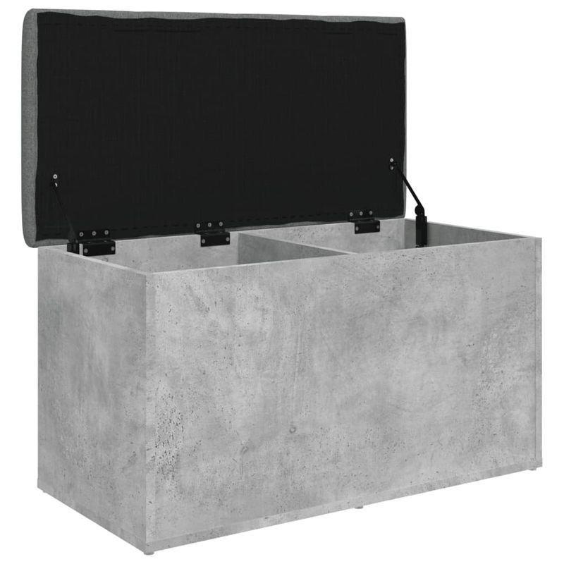 Casa si Gradina - Mobilier - Canapele si coltare - Banchete - Banca de depozitare, gri beton, 82x42x45 cm, lemn prelucrat - Infinity.ro