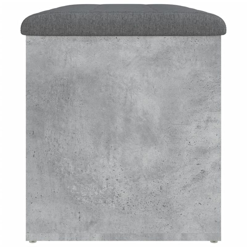 Casa si Gradina - Mobilier - Canapele si coltare - Banchete - Banca de depozitare, gri beton, 82x42x45 cm, lemn prelucrat - Infinity.ro