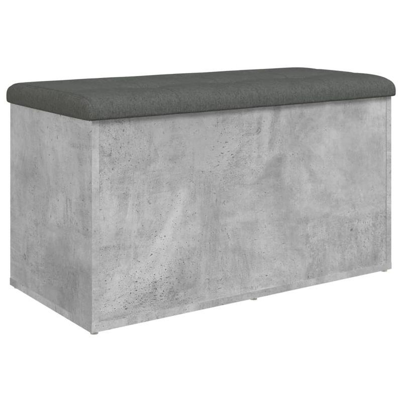 Casa si Gradina - Mobilier - Canapele si coltare - Banchete - Banca de depozitare, gri beton, 82x42x45 cm, lemn prelucrat - Infinity.ro