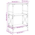 Casa si Gradina - Mobilier - Biblioteci si rafturi - Biblioteci - Biblioteca 3 niveluri, stejar maro 59x35x90,5cm, lemn prelucrat - Infinity.ro