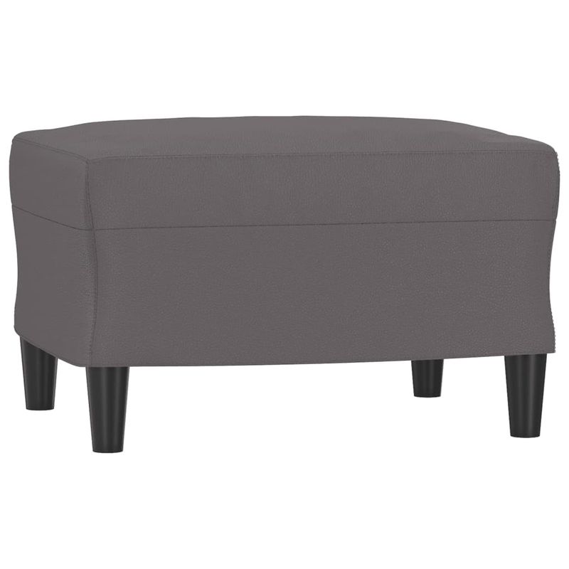 Casa si Gradina - Mobilier - Seturi de mobilier - Seturi living - Set de canapele cu perne, 3 piese, gri, piele ecologica - Infinity.ro