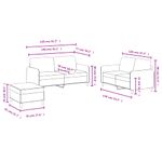 Casa si Gradina - Mobilier - Seturi de mobilier - Seturi living - Set de canapele, 3 piese, verde inchis, catifea - Infinity.ro