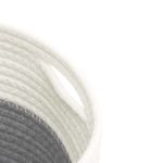 Casa si Gradina - Mobilier - Organizare si depozitare - Cutii depozitare - Cosuri de depozitare 2 buc. gri si alb Ø24x18 cm bumbac - Infinity.ro